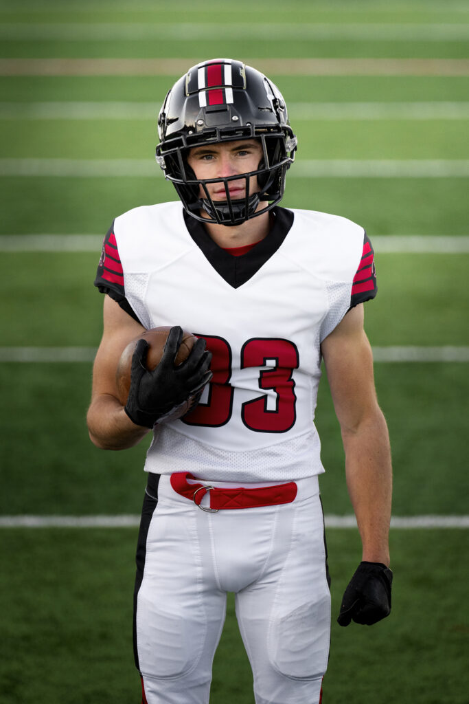 american male football player uniform field