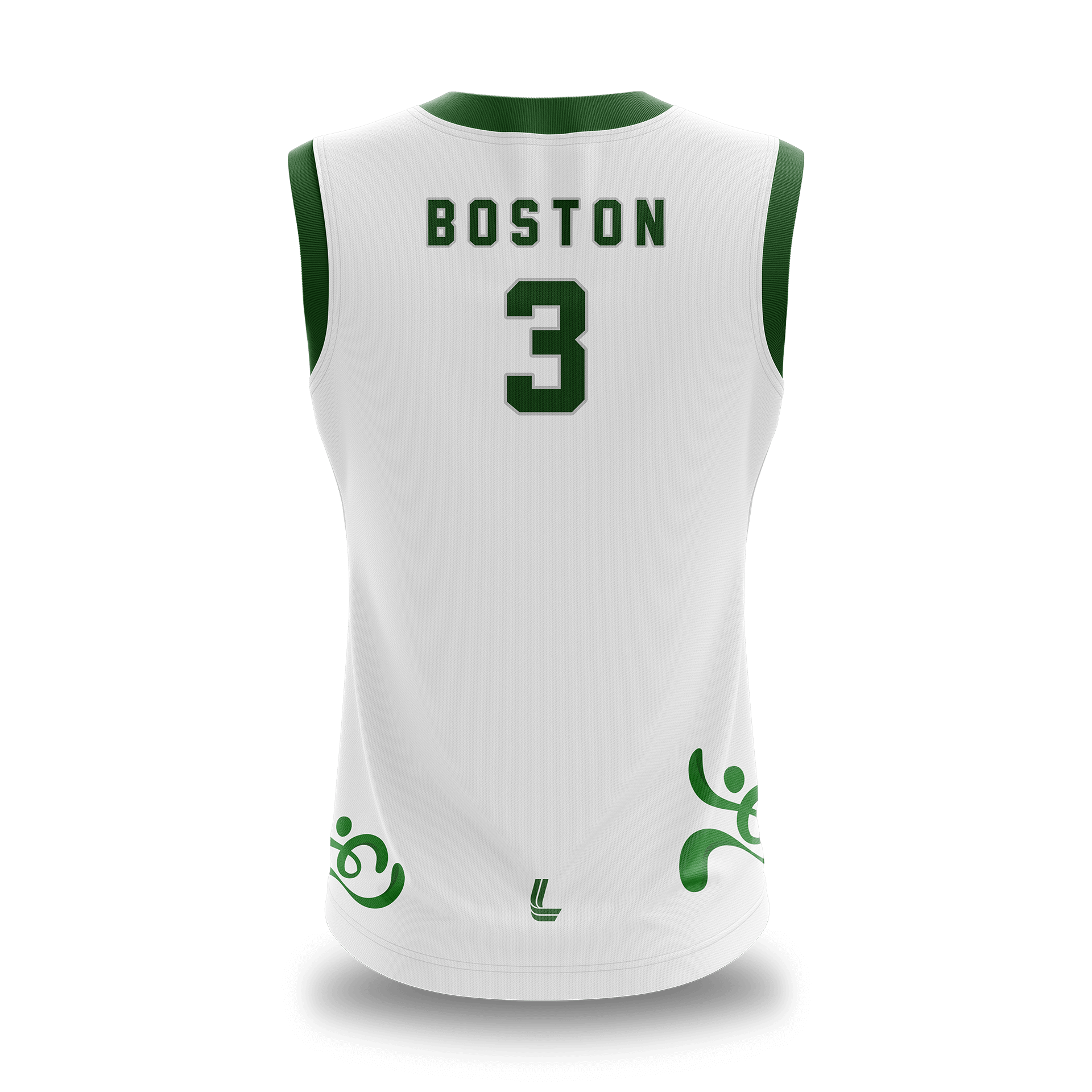 emerald classic white green jersey back emerald classic white green jersey back