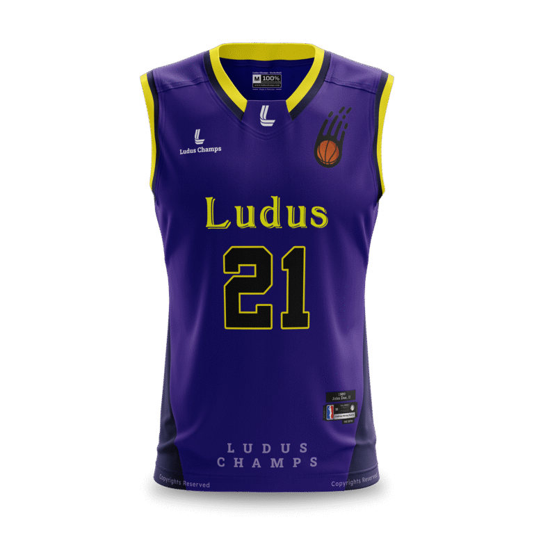 royal impact purple yellow sublimated jersey front